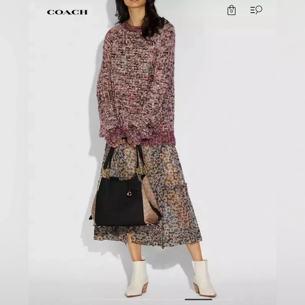 Coach Dalton 31, NWOT, with COA, Black Pebbled Leather and Brown Logo Canvas - Picture 8 of 8